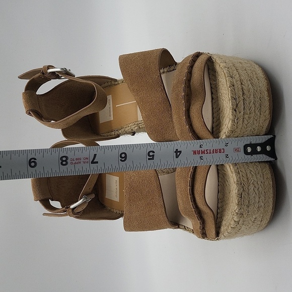 520- Dolce Vita Wedges Saddle Suede Size 9.5 Tan Color NWT - Picture 5 of 9